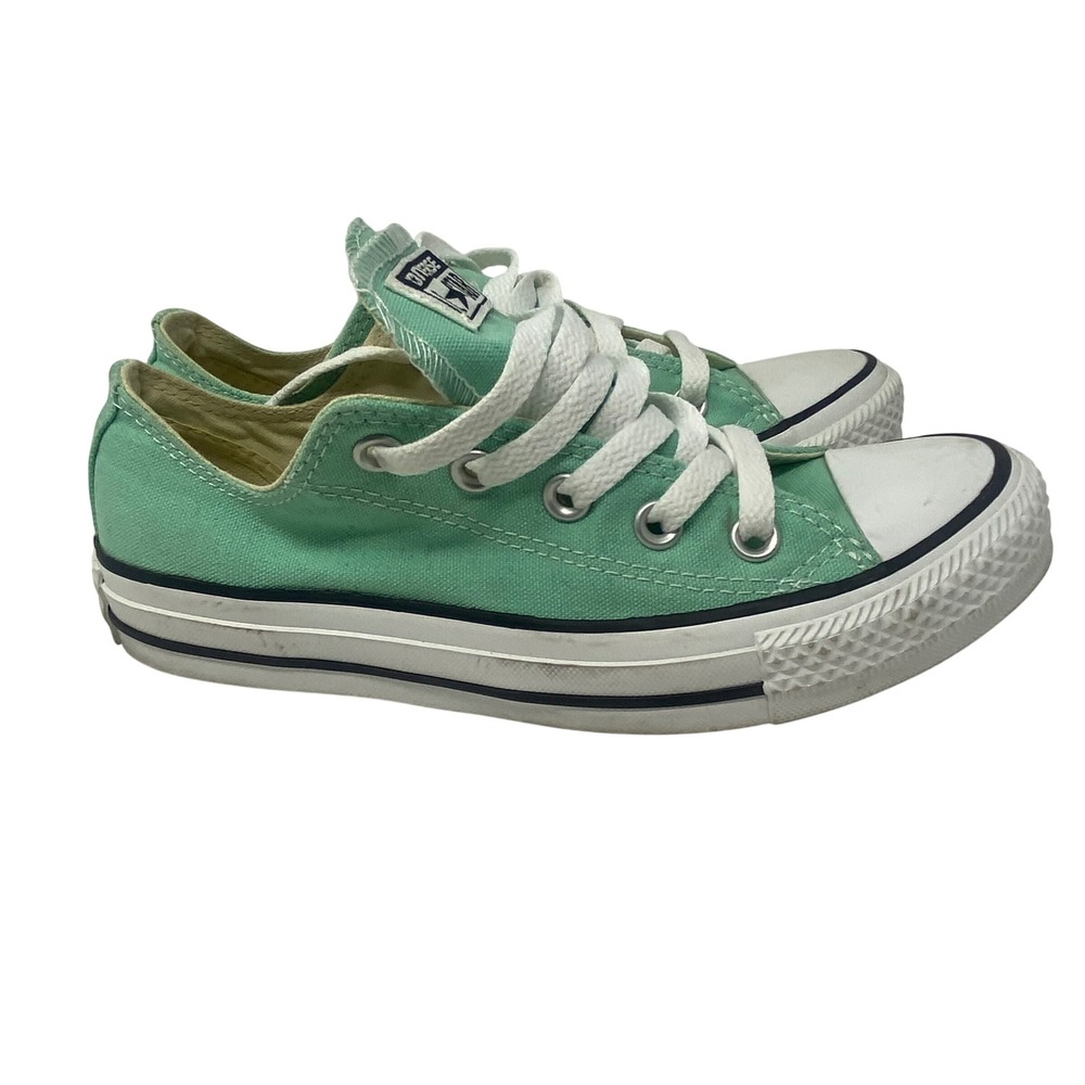 Converse Chuck Taylor All Star Low Top Mint Green Canvas Sneakers Men 4 Womens 6